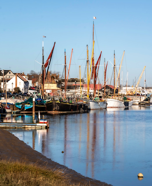 Sunrise image of barges on the River Blackwater