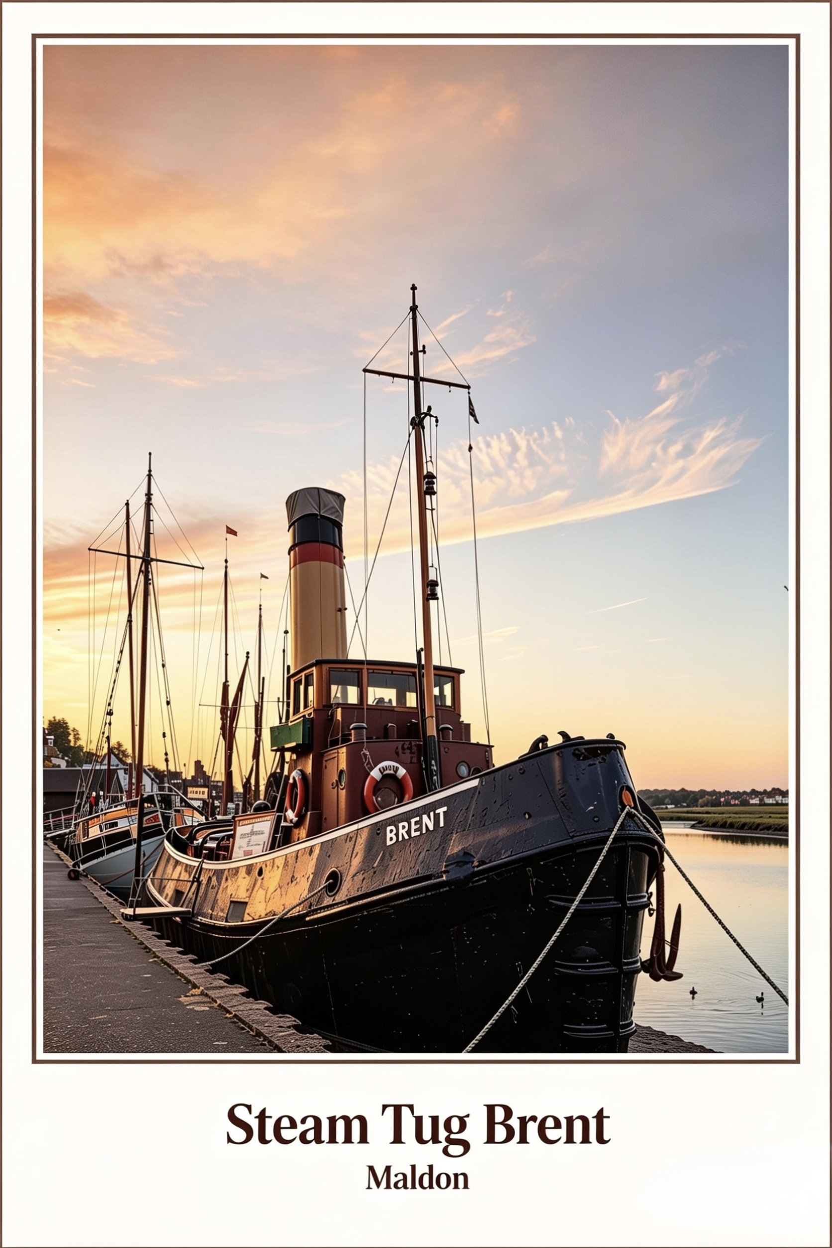 Steam Tug Brent at sunrise
